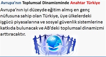 Avrupa'nın Toplumsal Dinamizminde Anahtar Türkiye